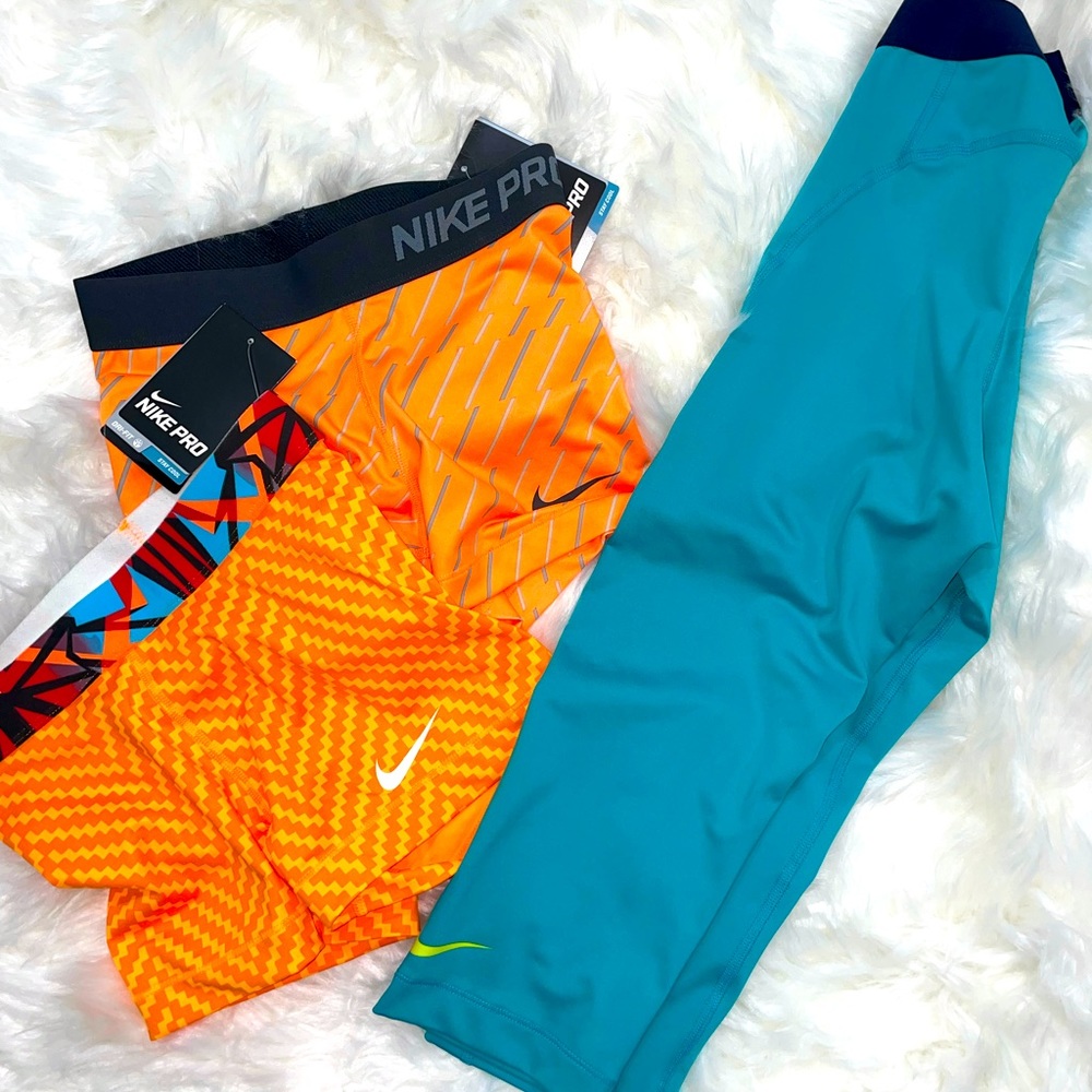 New Nike Pro shorts and crop leggings size xs